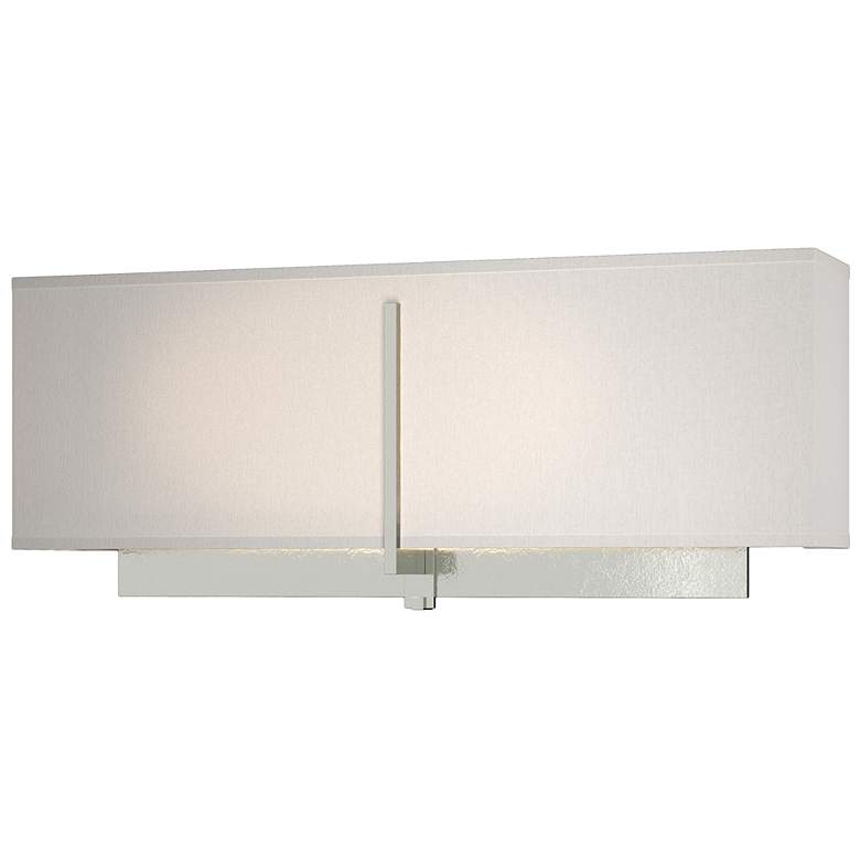 Image 1 Exos Square Sconce - Sterling Finish - Flax Shade