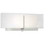 Exos Square Sconce - Sterling Finish - Natural Anna Shade