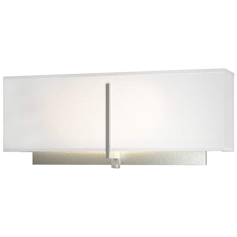 Image 1 Exos Square Sconce - Vintage Platinum Finish - Natural Anna Shade