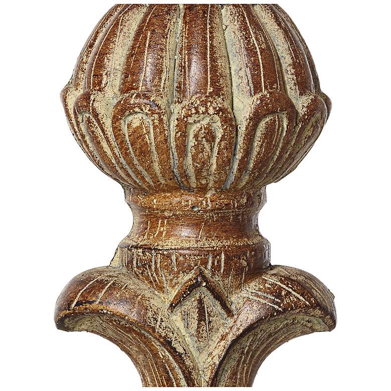 Image 5 Exotic Carved Pillar Candle Holders - Set of 3 more views
