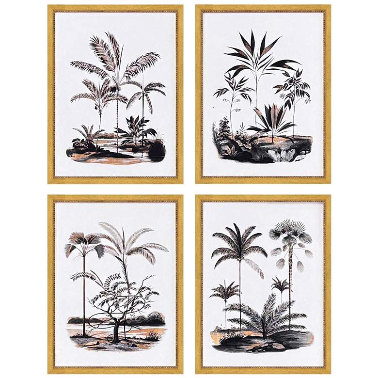 Image 1 Exotic Terrain 13"W x 17"H Framed Wall Art Set of 4