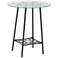 Explorer 20" Wide Black Iron and Glass Round End Table