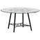 Explorer 36" Wide Black Iron and Glass Round Cocktail Table