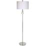Exposition Polished Nickel w/ Marble and Crystal Floor Lamp
