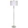 Exposition Polished Nickel w/ Marble and Crystal Floor Lamp
