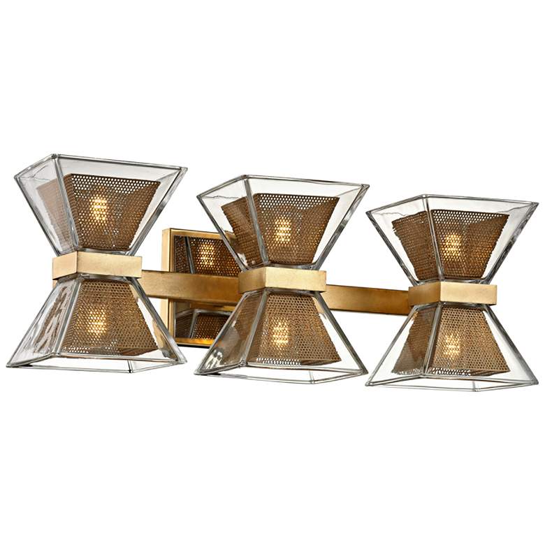 Image 1 Expression 20" Wide Gold Leaf 6-Light LED Bath Light