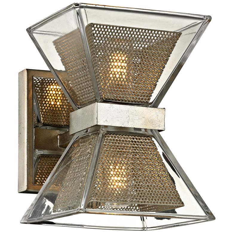 Image 1 Expression 7" High Silver Leaf 2-Light LED Wall Sconce