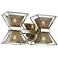 Expression 7" High Silver Leaf 4-Light LED Wall Sconce