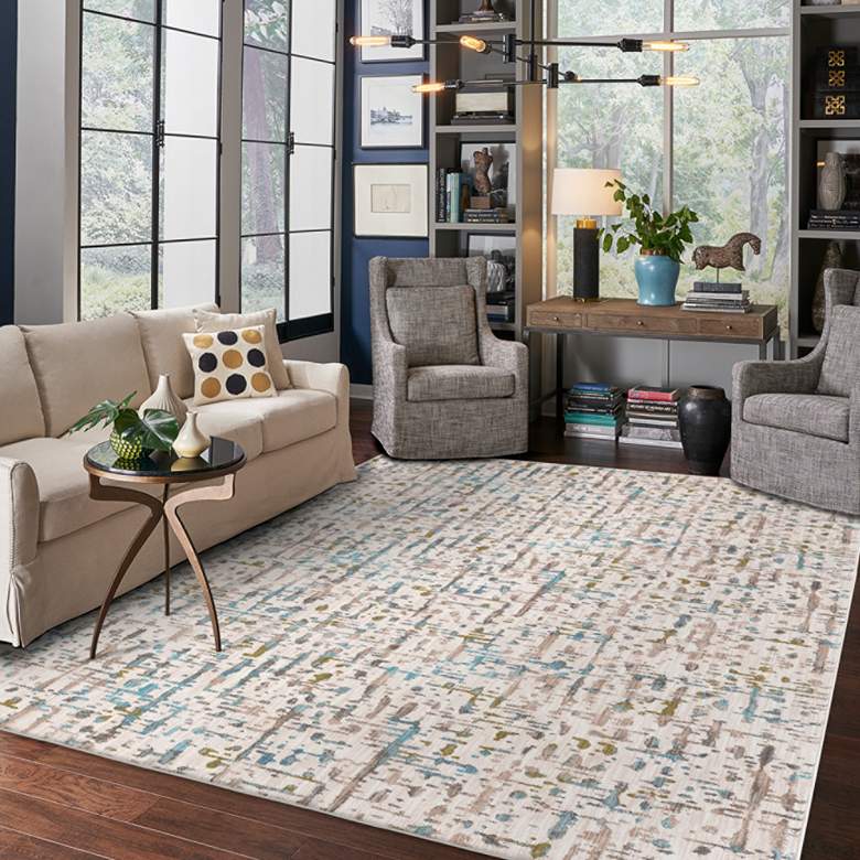 Image 1 Expressions 91668 5'3"x7'10" Wellspring Oyster Area Rug