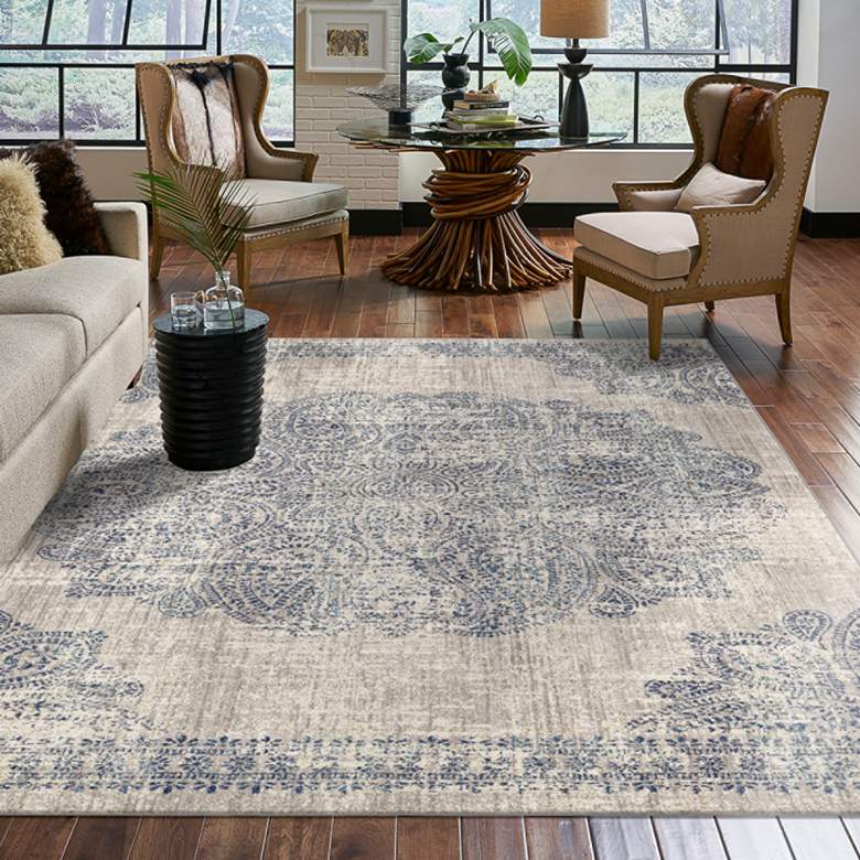 Image 1 Expressions 91672 5&#39;3 inchx7&#39;10 inch Dharma Medallion Area Rug