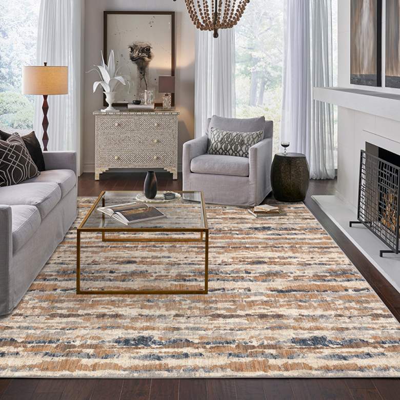 Image 1 Expressions 91674 5&#39;3 inchx7&#39;10 inch Amalgamate Gold Area Rug