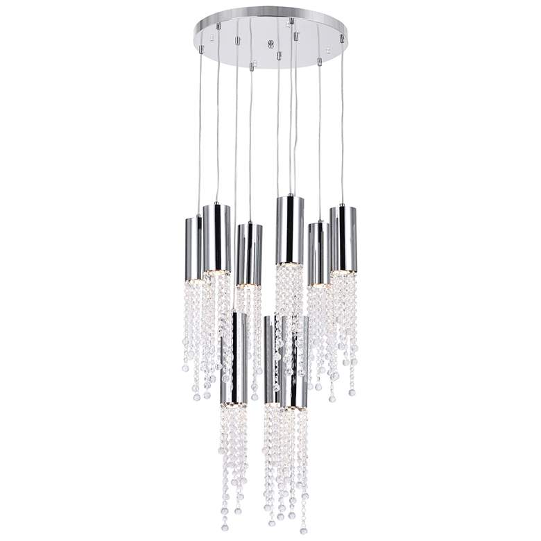 Image 1 Extended 9 Light Multi Light Pendant With Chrome Finish