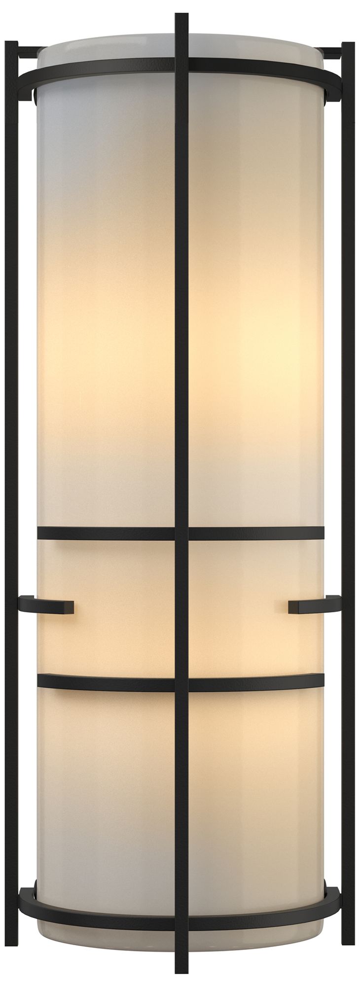 Extended Bars Sconce - Black - Ivory Art Glass - Made to Order
