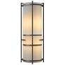 Extended Bars Sconce - Bronze - Ivory Art Glass