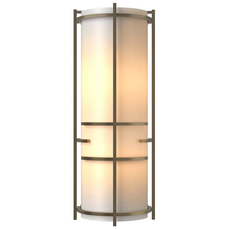 Image 1 Extended Bars Sconce - Gold - White Art Glass
