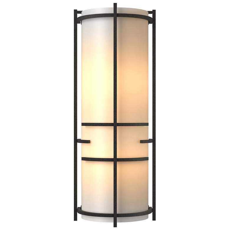 Image 1 Extended Bars Sconce - Iron - White Art Glass