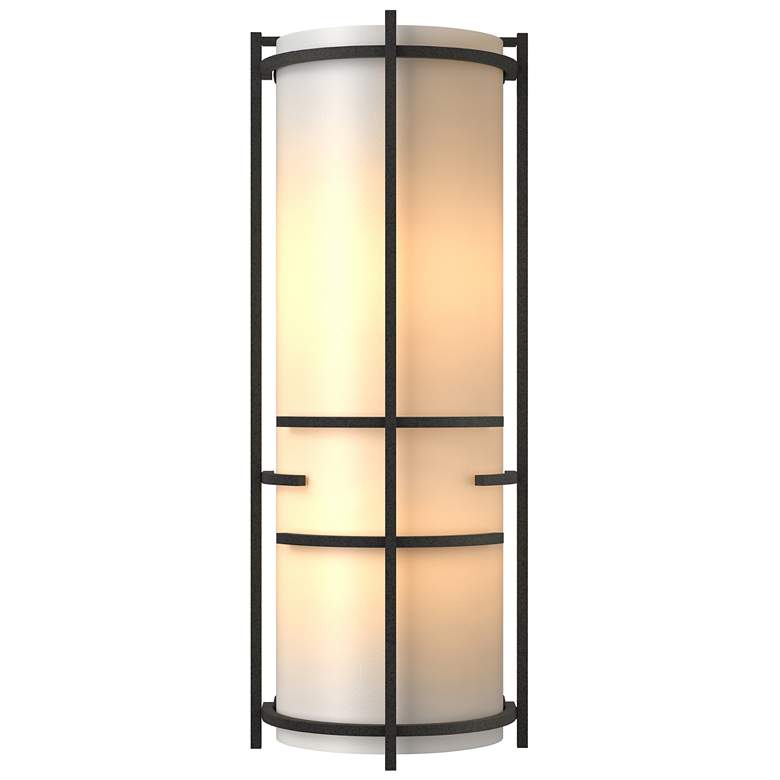 Image 1 Extended Bars Sconce - Iron - White Art Glass