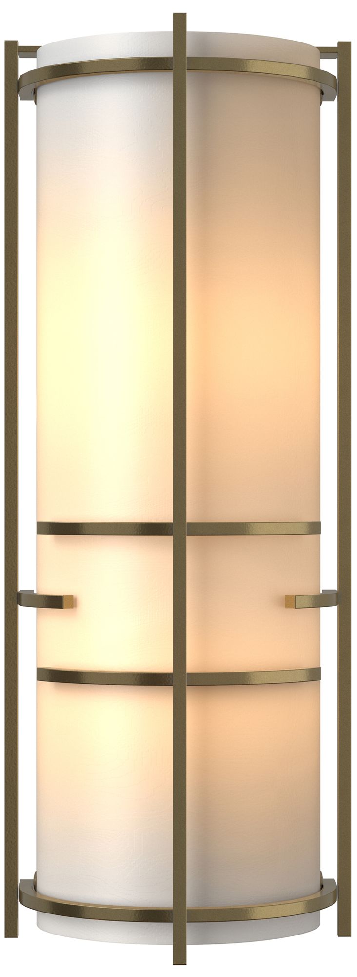 Extended Bars Sconce - Modern Brass - White Art Glass - Made to Order