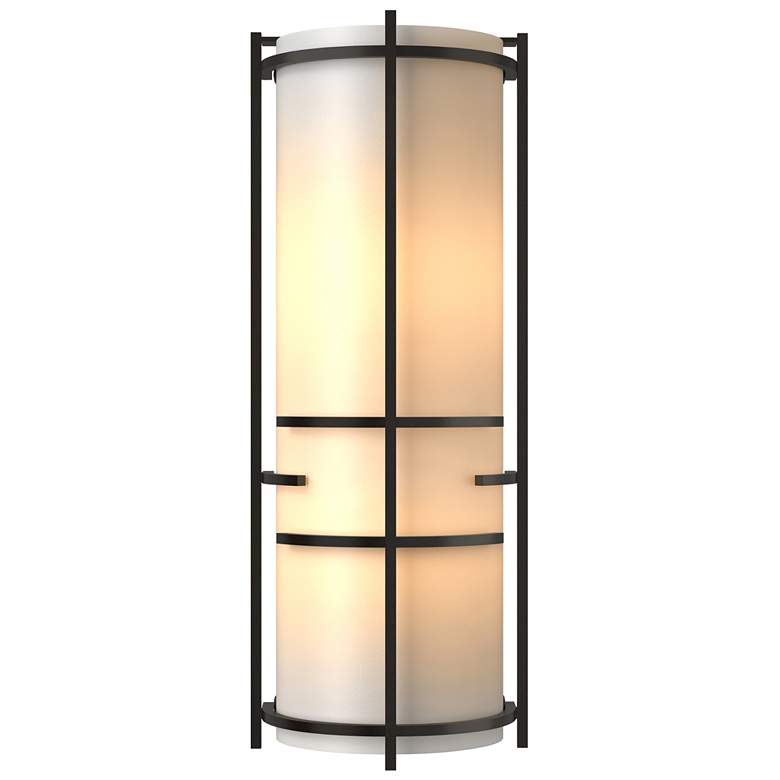 Image 1 Extended Bars Sconce - Oil Rubbed Bronze - White Art Glass