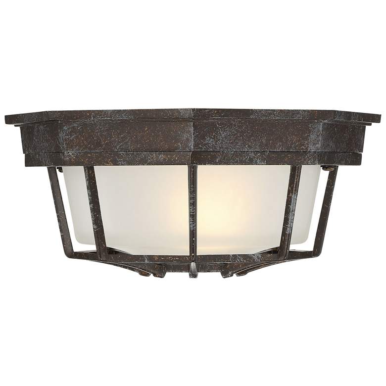 Image 1 Exterior Collections 1-Light Outdoor Ceiling Light in Rustic Bronze