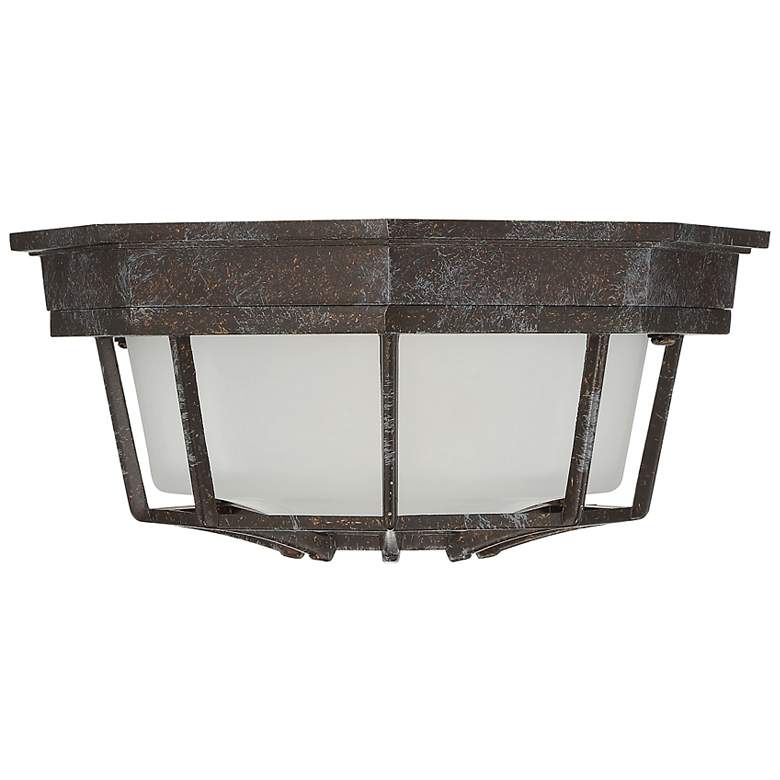 Image 2 Exterior Collections 1-Light Outdoor Ceiling Light in Rustic Bronze more views