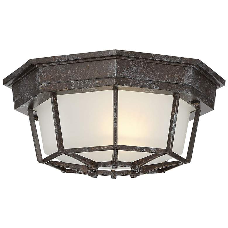 Image 3 Exterior Collections 1-Light Outdoor Ceiling Light in Rustic Bronze more views