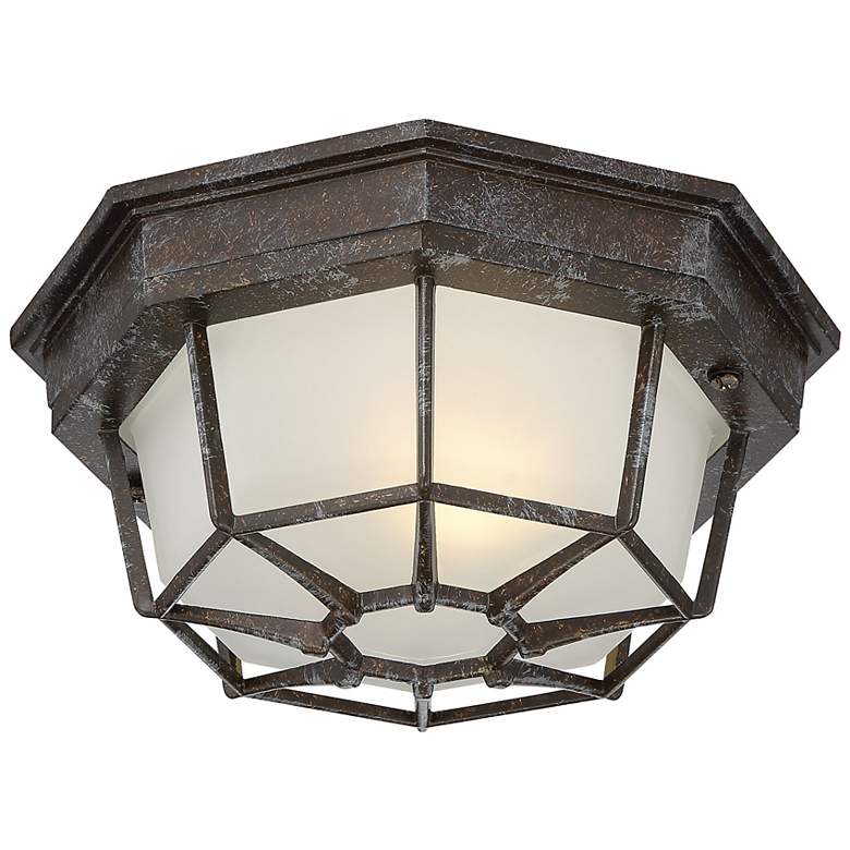 Image 4 Exterior Collections 1-Light Outdoor Ceiling Light in Rustic Bronze more views