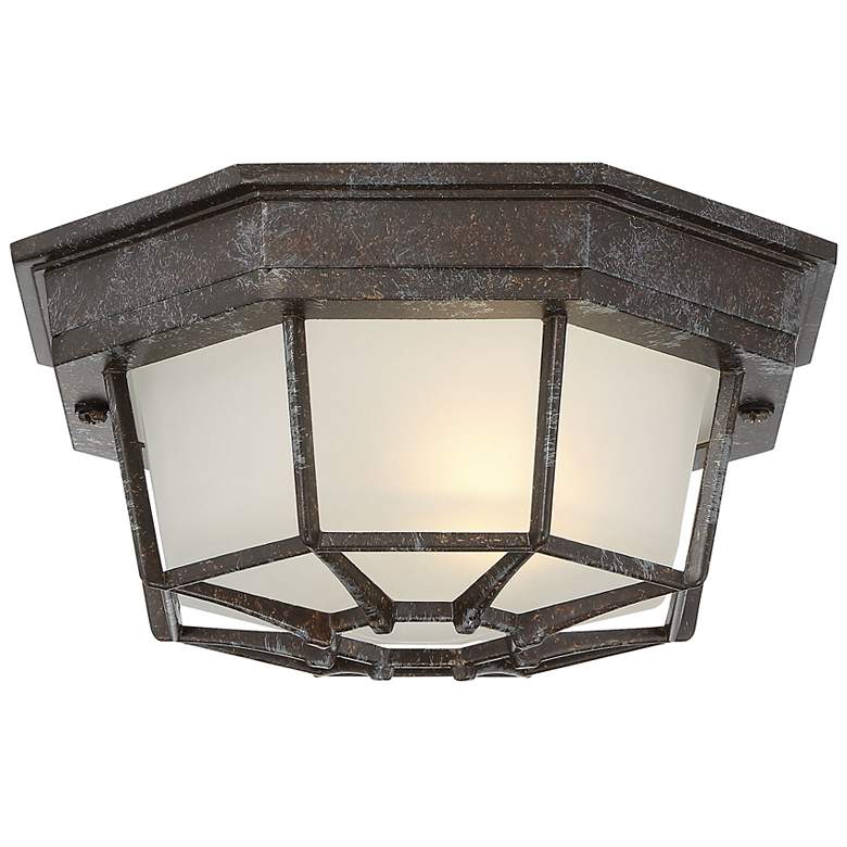 Image 5 Exterior Collections 1-Light Outdoor Ceiling Light in Rustic Bronze more views