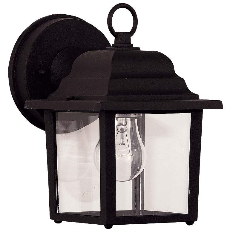 Image 1 Exterior Collections 1-Light Outdoor Wall Lantern in Black