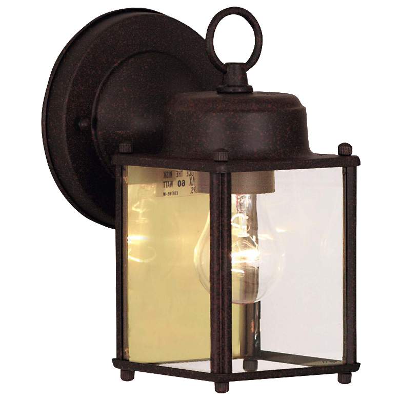 Image 1 Exterior Collections 1-Light Outdoor Wall Lantern in Rust