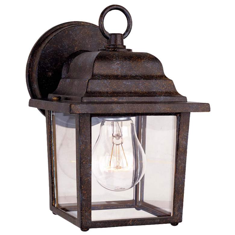 Image 1 Exterior Collections 1-Light Outdoor Wall Lantern in Rustic Bronze
