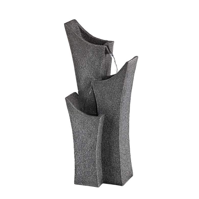 Image 5 Exton 31" High Gray Stone Three Tier Modern Garden Fountain more views