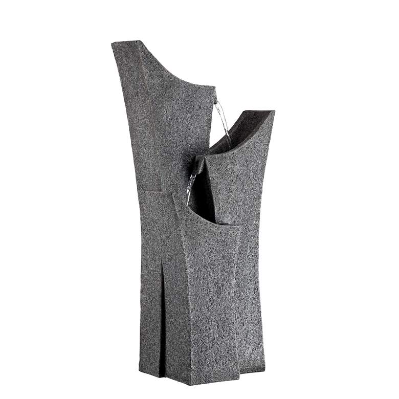 Image 6 Exton 31" High Gray Stone Three Tier Modern Garden Fountain more views
