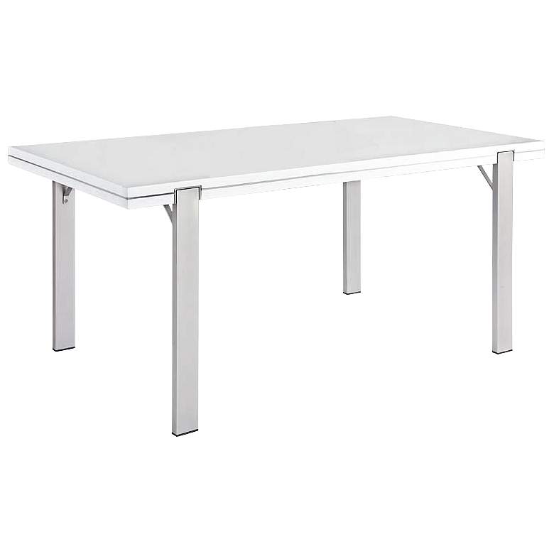 Image 1 Extra High Gloss White Contemporary Dining Table