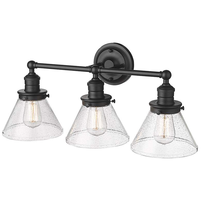 Image 4 Eyden 26" Wide Matte Black 3-Light Bath Light more views