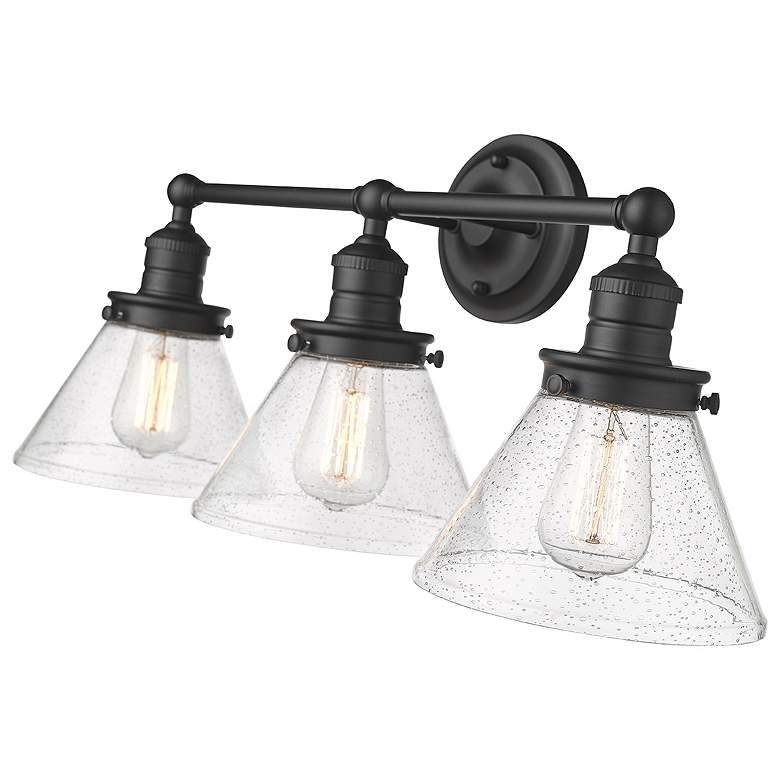 Image 5 Eyden 26" Wide Matte Black 3-Light Bath Light more views