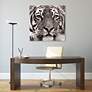 6_Eye of the Tiger 38" Square Tempered Glass Graphic Wall Art more views