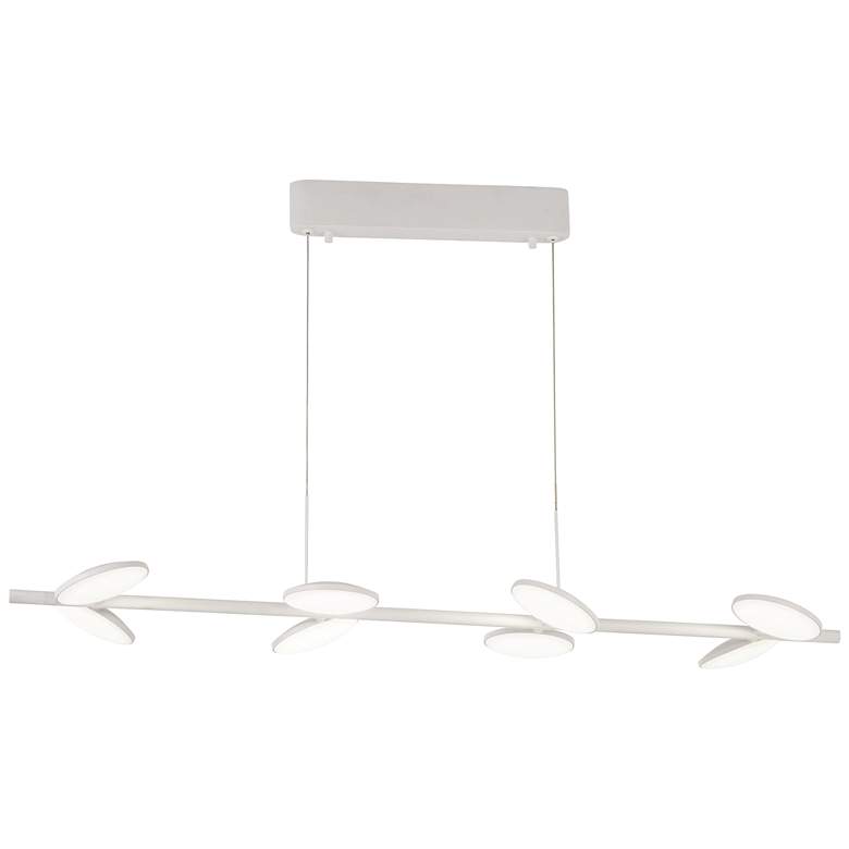 Image 1 Eye Spy 38 3/4 inch Wide White LED Kitchen Island Light Pendant