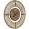 Ezekiel Aged Ivory and Golden Brown 30 1/2" Round Wall Clock