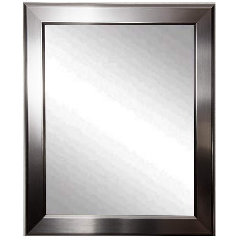 Image 2 Ezel Silver Round Edge 28" x 34" Wall Mirror