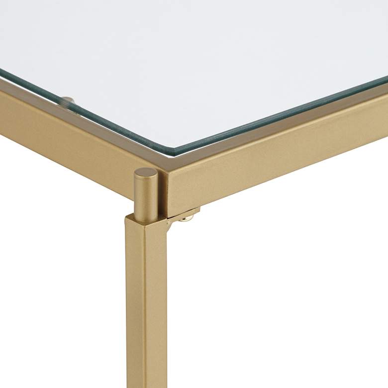 Image 3 Ezio Gold Metal and Glass Nesting Tables Set of 2 more views