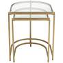 Ezio Gold Metal and Glass Nesting Tables Set of 2