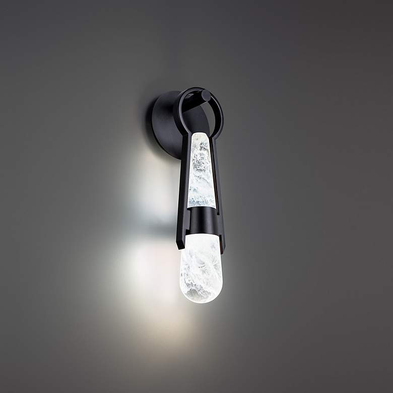 Image 1 Ezra 18.25"H x 6"W 1-Light Wall Sconce in Black