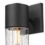 Ezra 5 3/8" Wide Natural Black 1-Light Outdoor Wall Light with Seeded