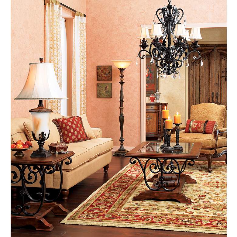 Image 7 Kathy Ireland Garden Blossom 36 1/2" Classic Night Light Table Lamp in scene