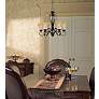 Duchess One Tier Bronze and Marble Glass Traditional Uplight Chandelier in scene