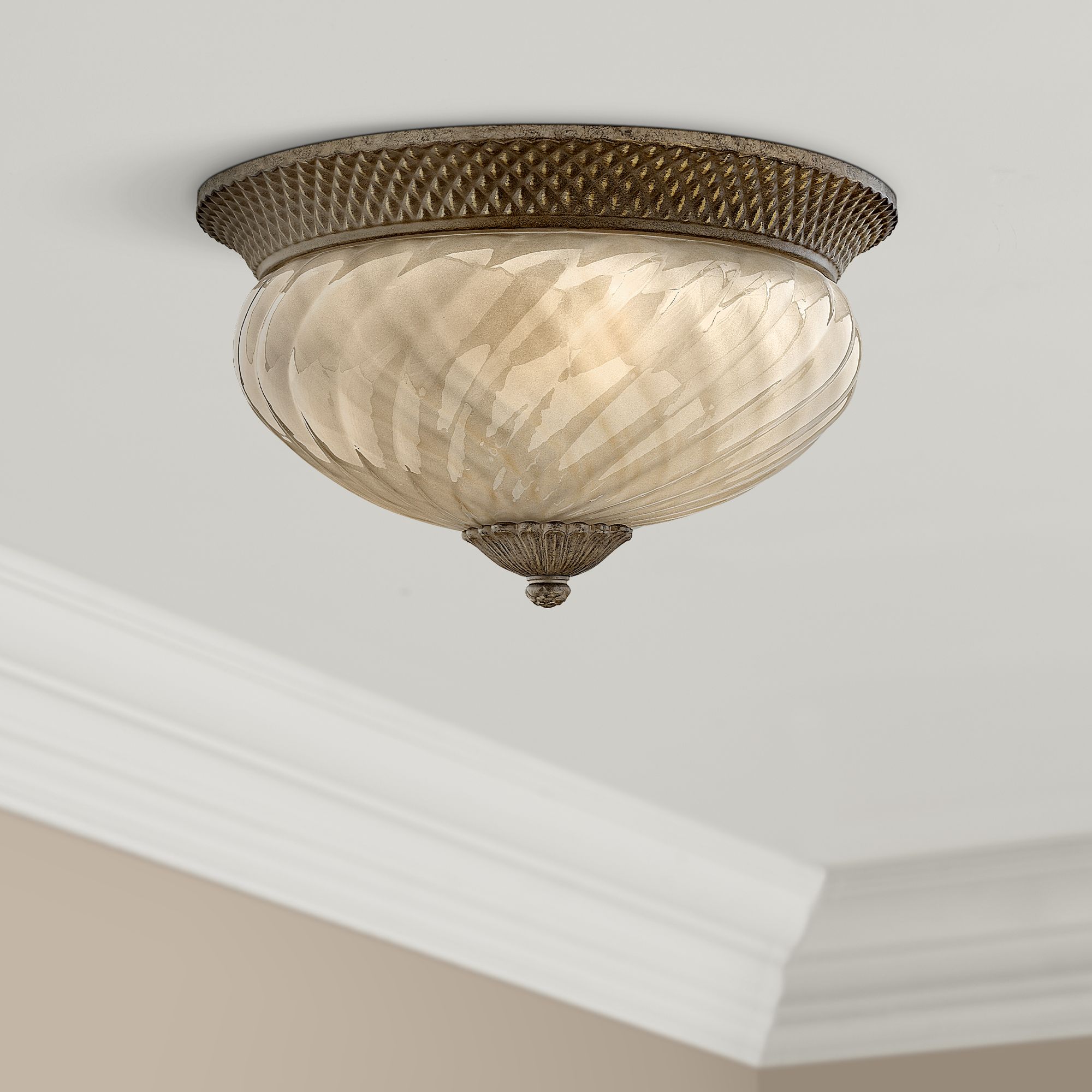 Tropical, Flush Mount, 13 18 In. Wide, Close To Ceiling Lights