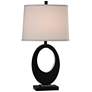 1_Fabian 29" Black Oval USB Table Lamp with LED Night Light