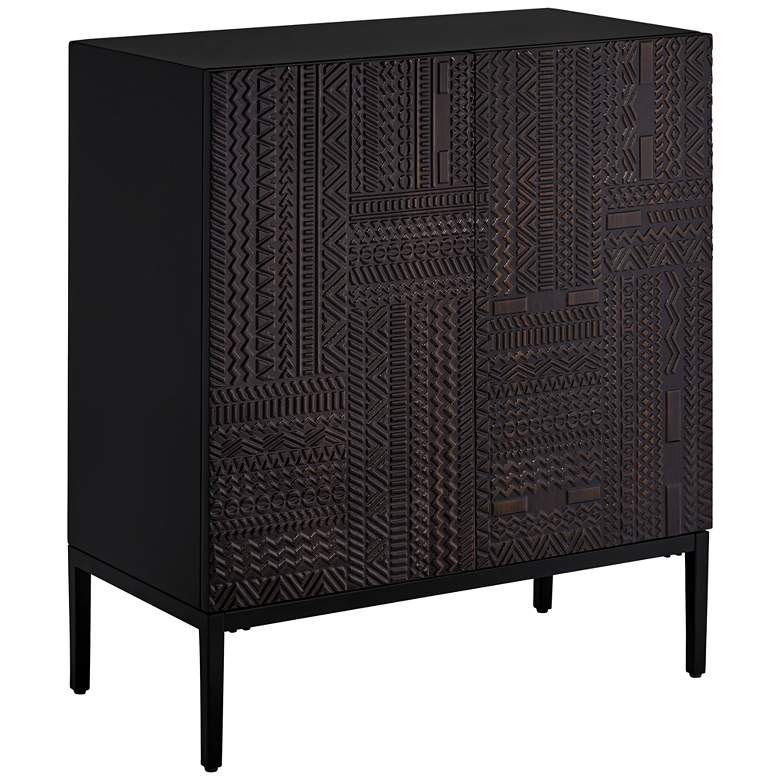 Image 2 Fabian 32" Wide Charcoal 2-Door Console Table