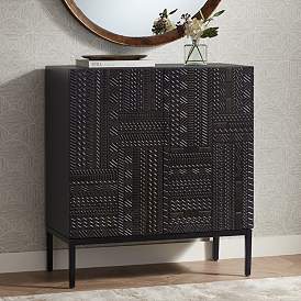 Image1 of Fabian 32" Wide Charcoal 2-Door Console Table